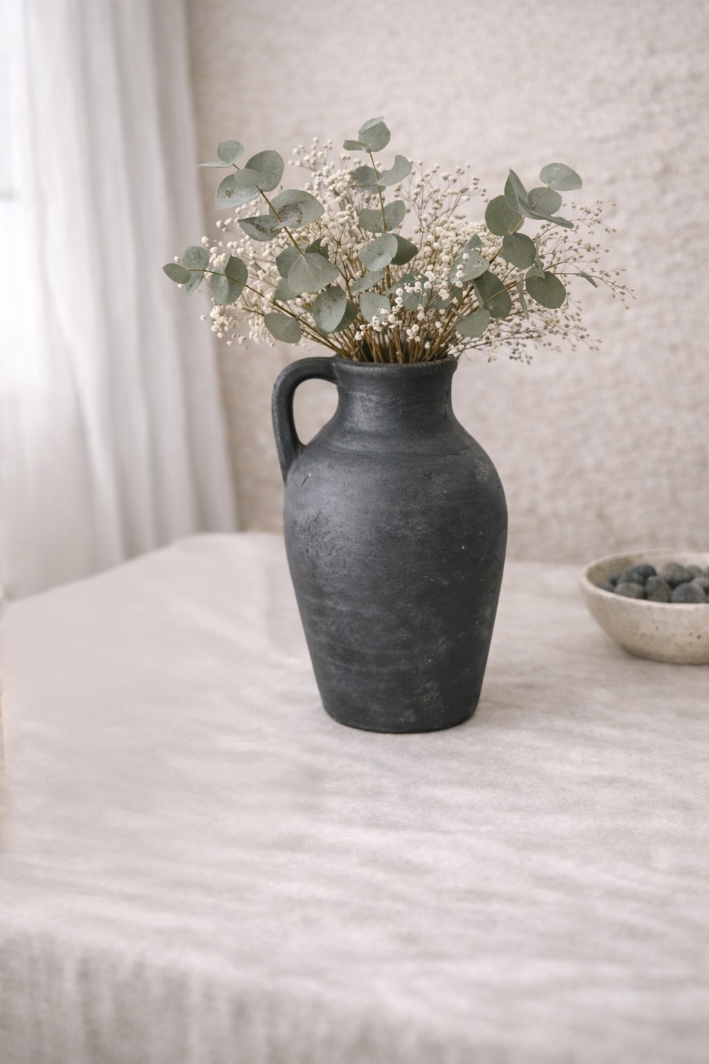 Rustic Charcoal Handle Jug