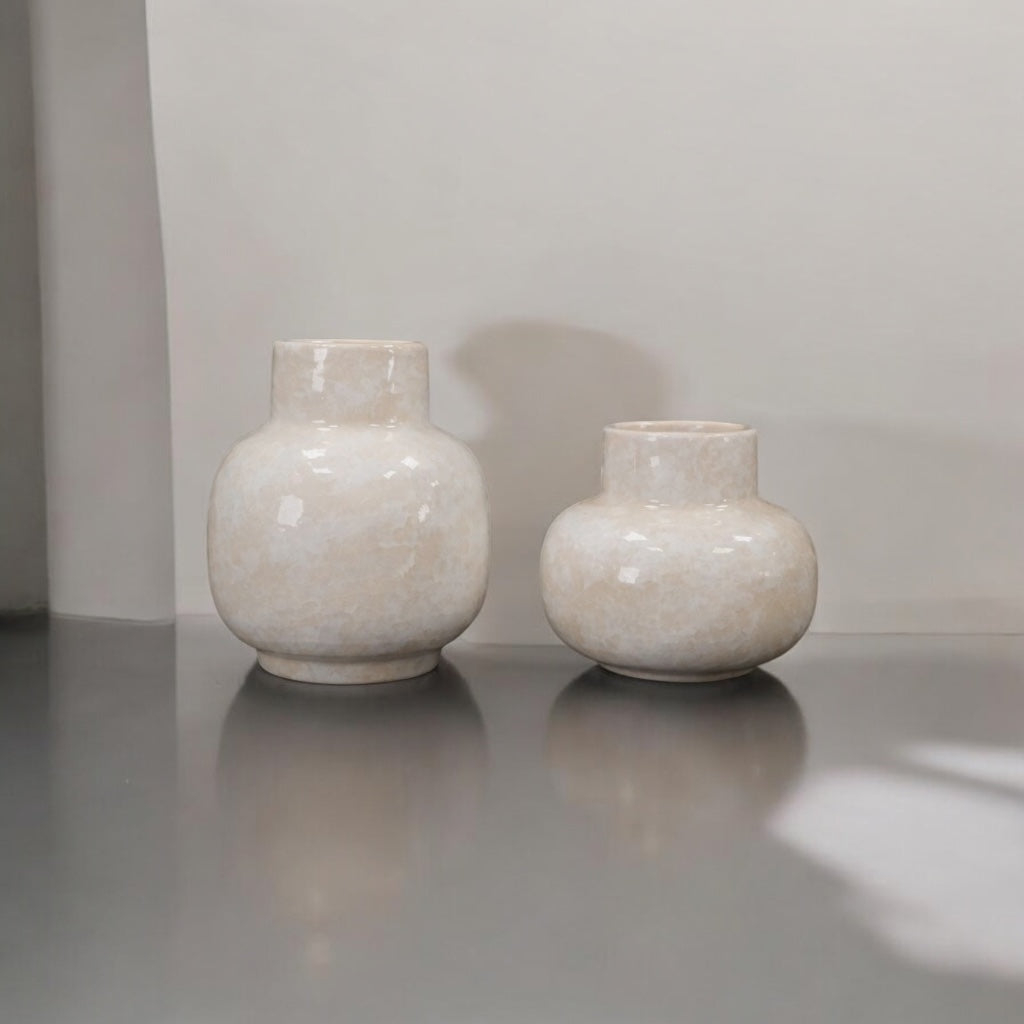 High-Neck Marbled Vase