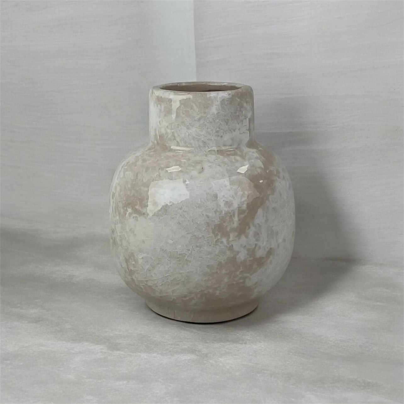 High-Neck Marbled Vase