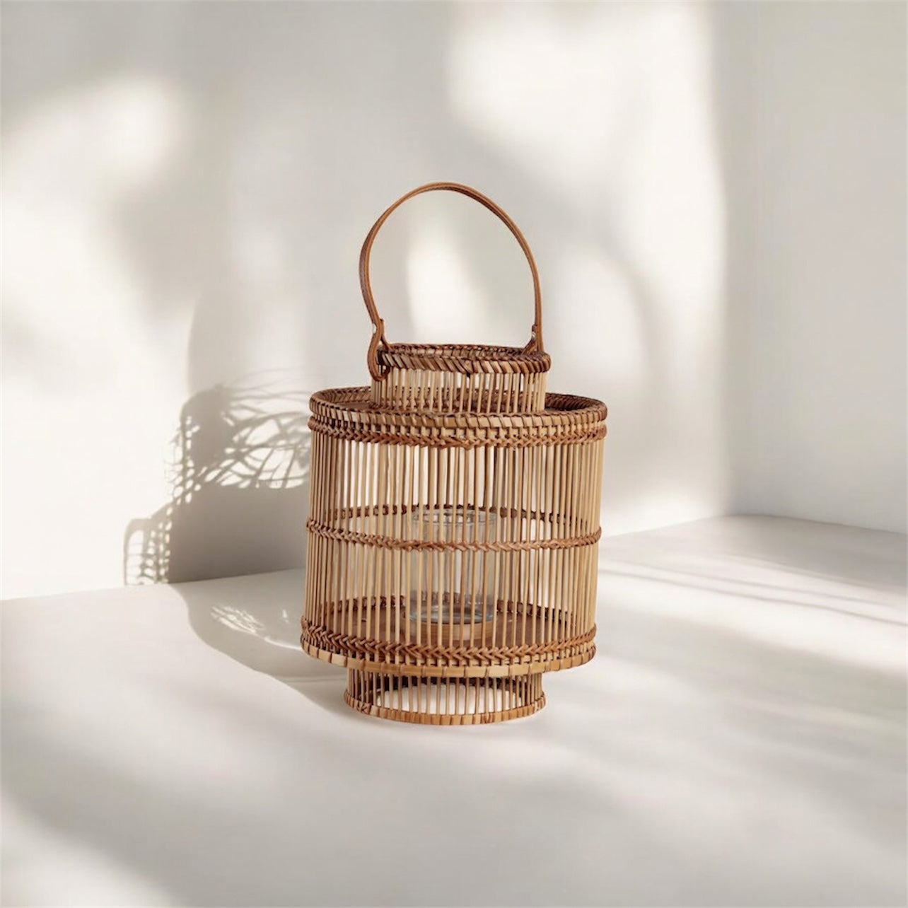Ira Natural Bamboo Ribbed Lantern