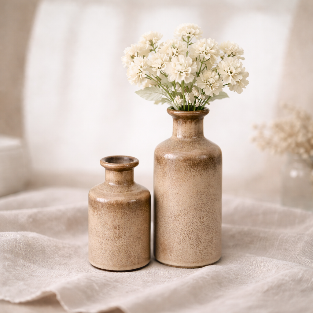 Nordic Porcelain Bud Duo Vase