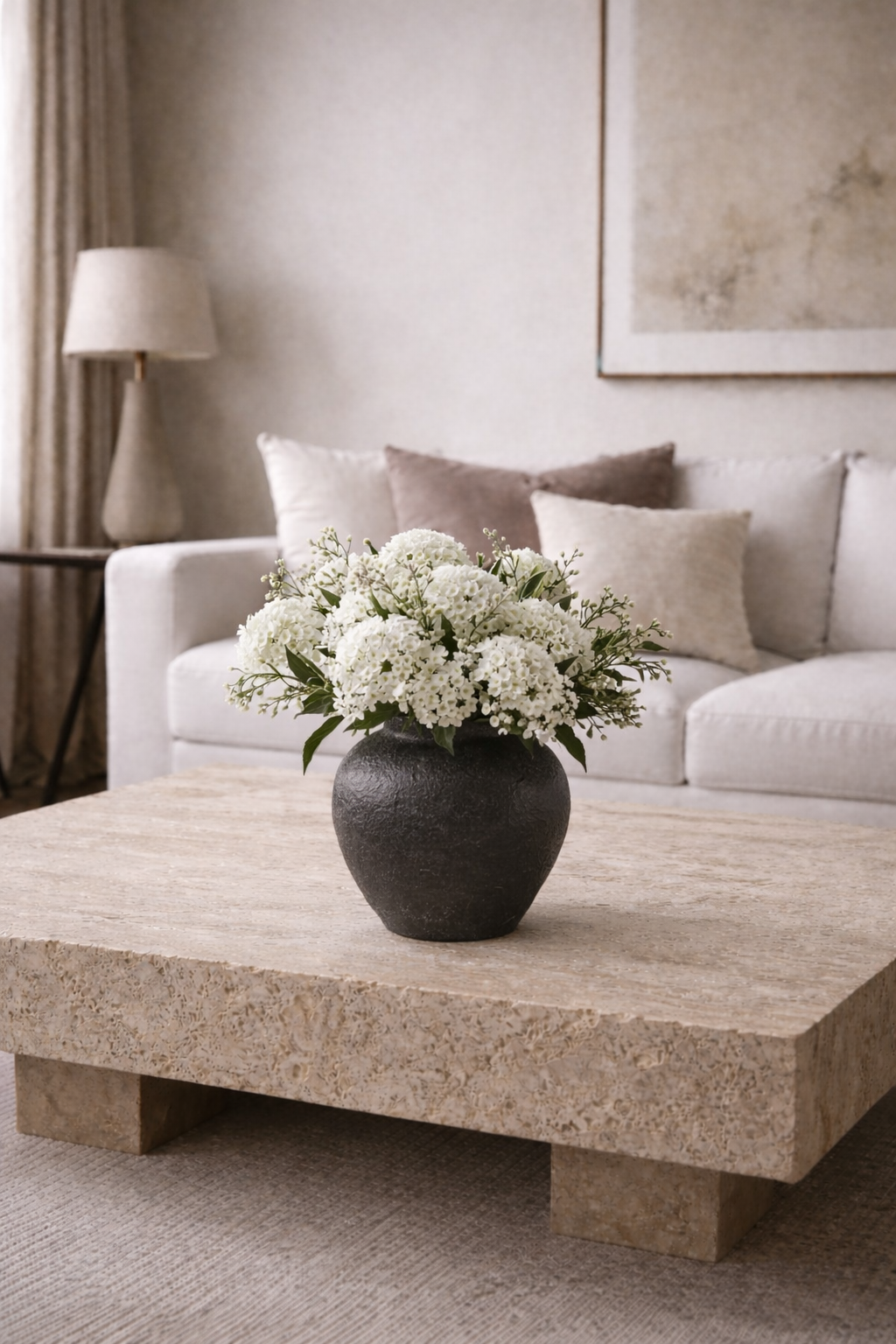 Blackened Amphora Vase