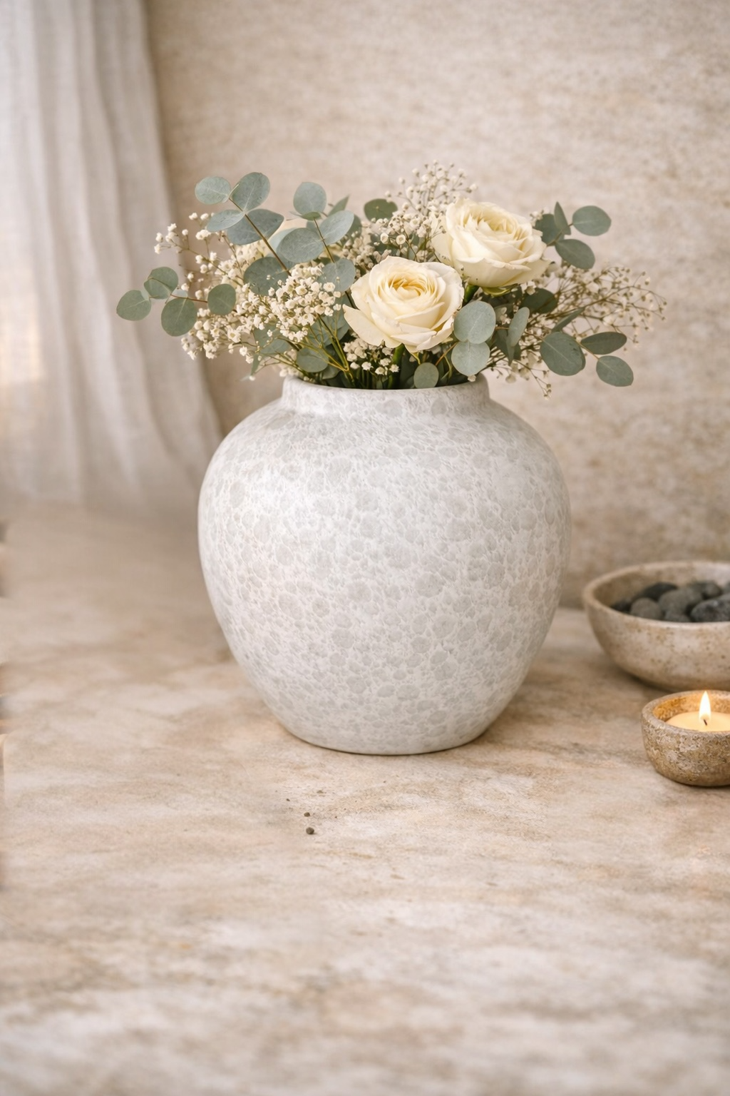 Nordic Speckled Ceramic Vase