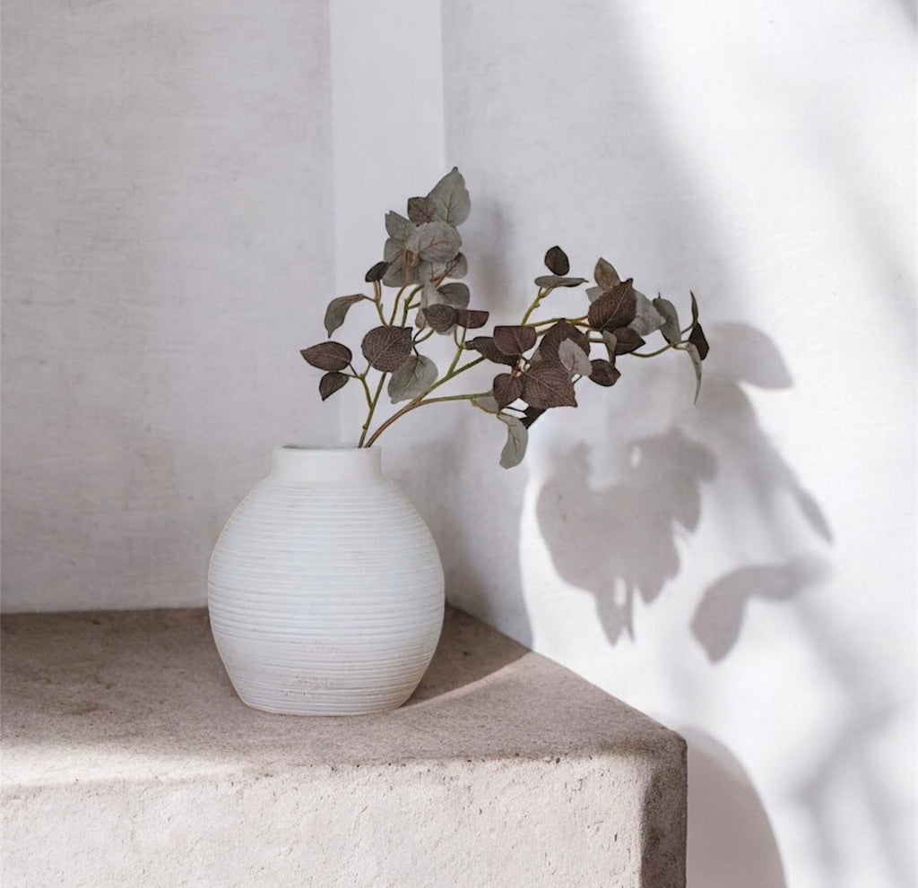 Swindale Ribbed Terracotta Vase