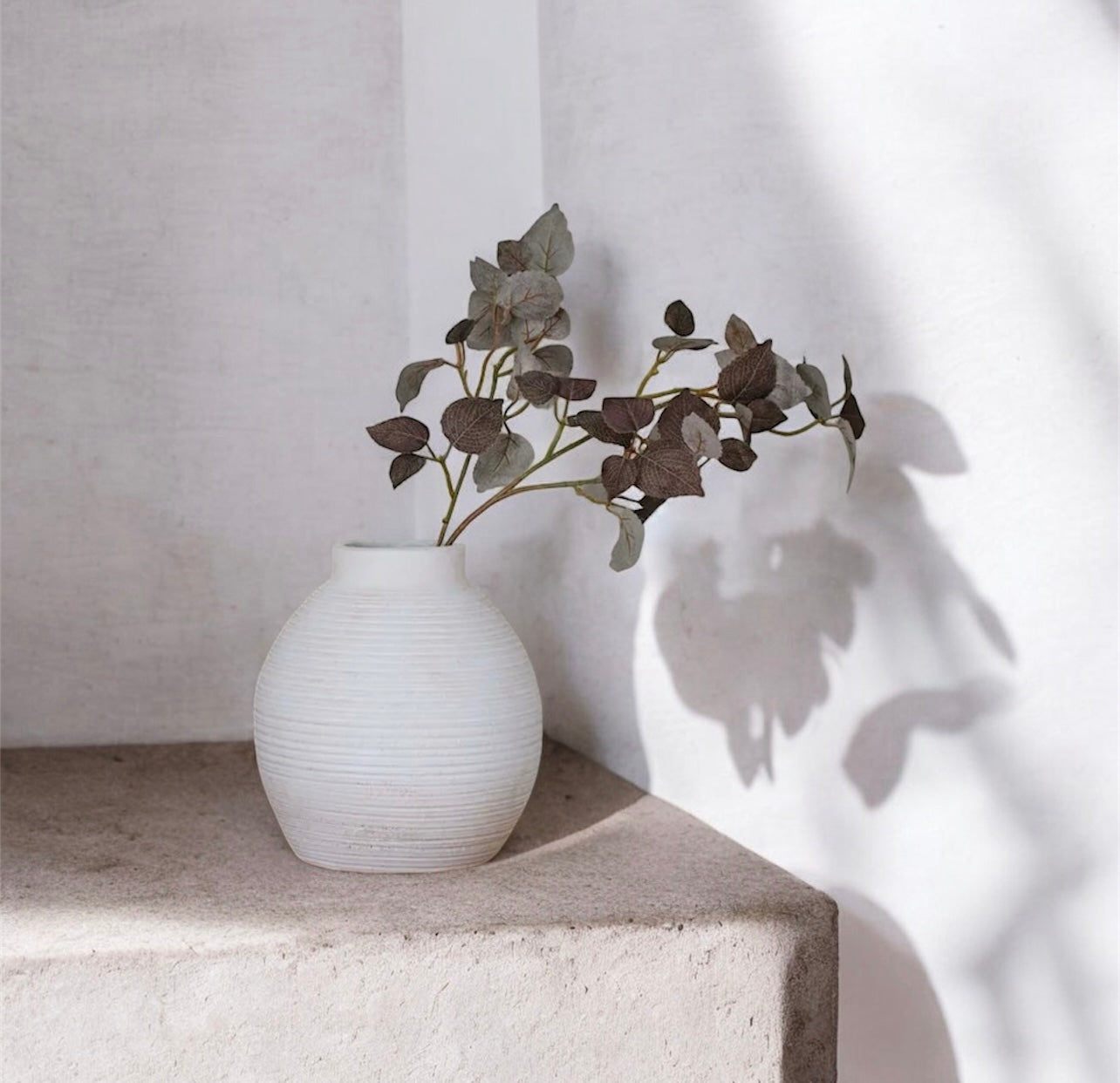 Swindale Ribbed Terracotta Vase