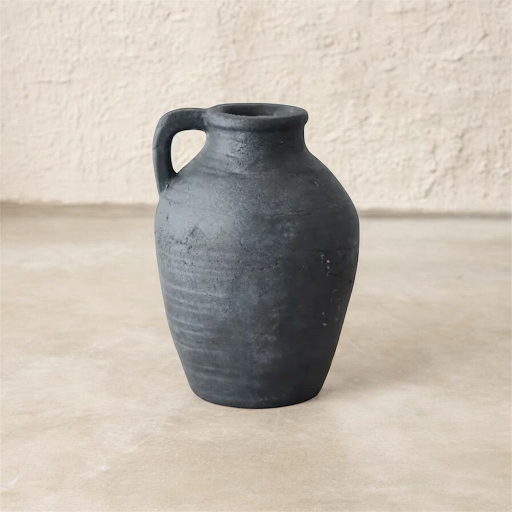 Rustic Charcoal Handle Jug