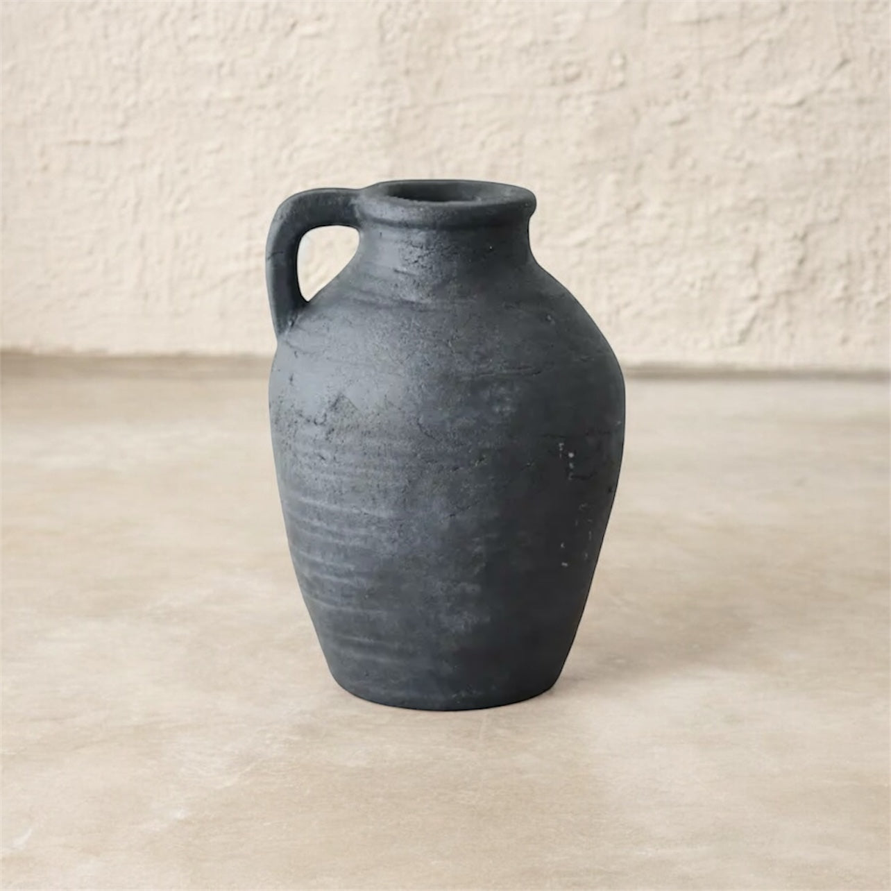 Rustic Charcoal Handle Jug